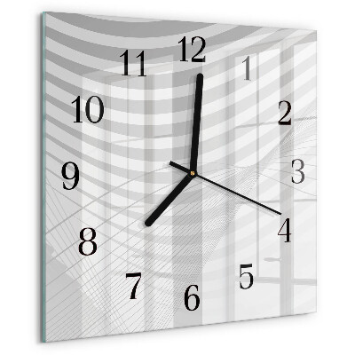 Square wall clock Abstract Lines