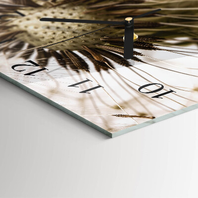 Square wall clock Dandelion