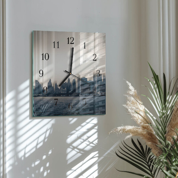 Square wall clock Horizon