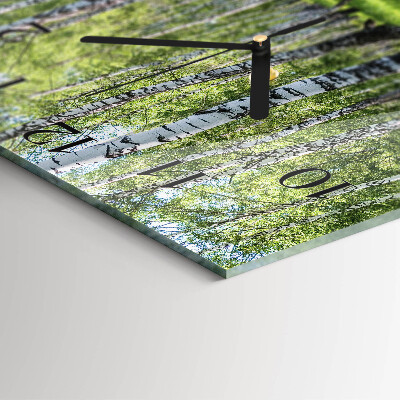 Square wall clock Birch Forest