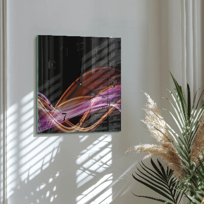Square wall clock Abstract Art