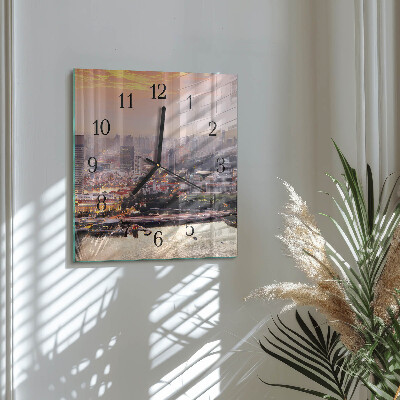Square wall clock City