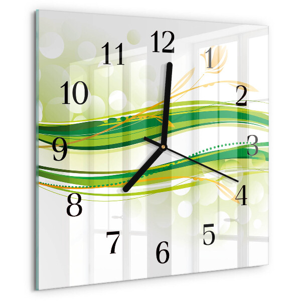 Square wall clock Abstract Lines