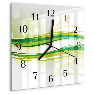 Square wall clock Abstract Lines