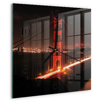 Square wall clock Bridge