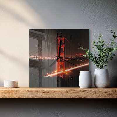 Square wall clock Bridge