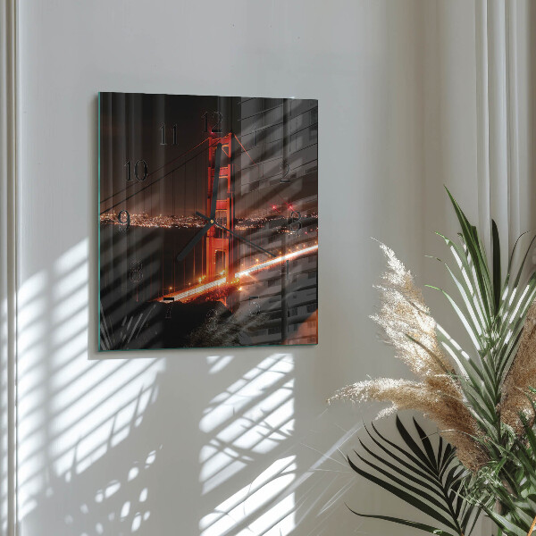 Square wall clock Bridge