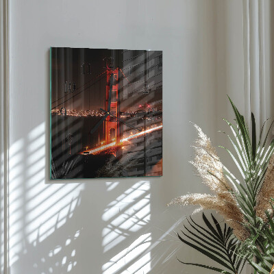 Square wall clock Bridge