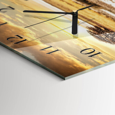 Square wall clock Zebras