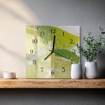 Square wall clock Limewater