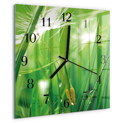 Square wall clock Grass