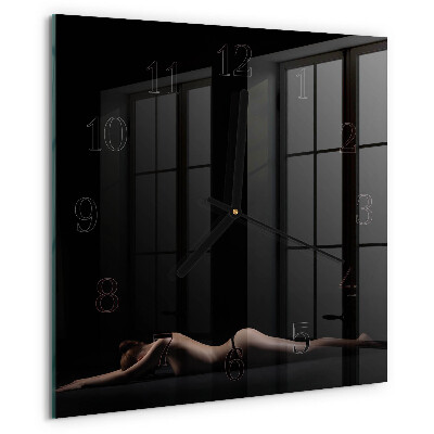 Square wall clock Woman