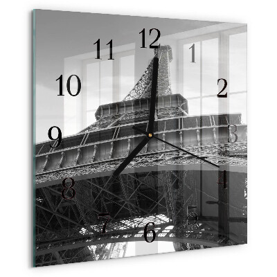 Square wall clock Eiffel Tower Paris