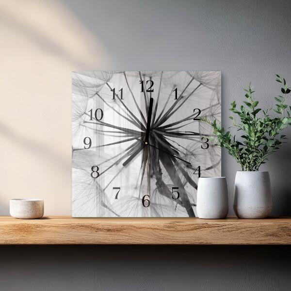 Square wall clock Dandelion
