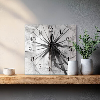 Square wall clock Dandelion