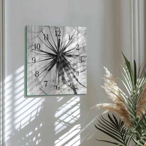 Square wall clock Dandelion