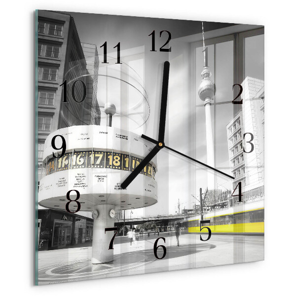 Square wall clock Berlin
