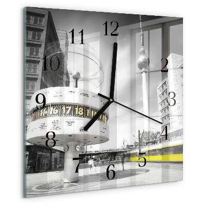 Square wall clock Berlin
