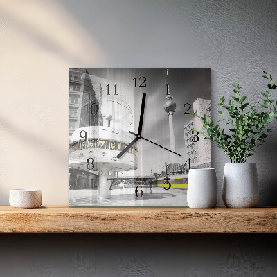 Square wall clock Berlin