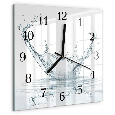 Square wall clock Water