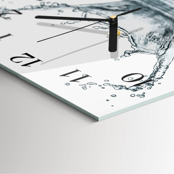 Square wall clock Water