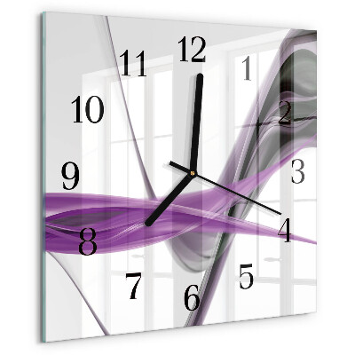 Square wall clock Abstract Smoke