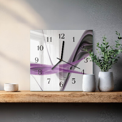 Square wall clock Abstract Smoke