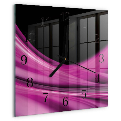Square wall clock Abstract Lines