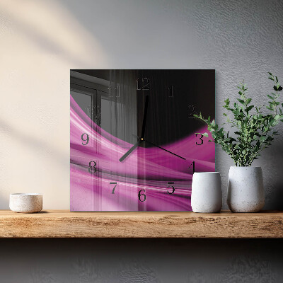 Square wall clock Abstract Lines