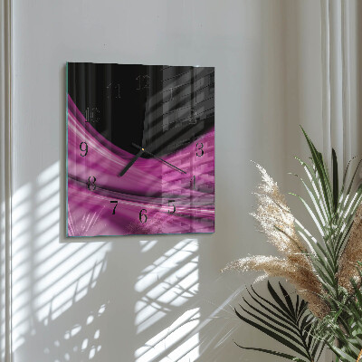 Square wall clock Abstract Lines