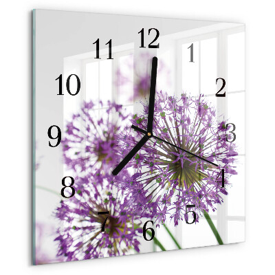 Square wall clock Flower