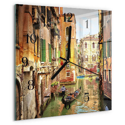 Square wall clock The Venetian Boat