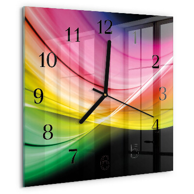 Square wall clock Abstract Lines