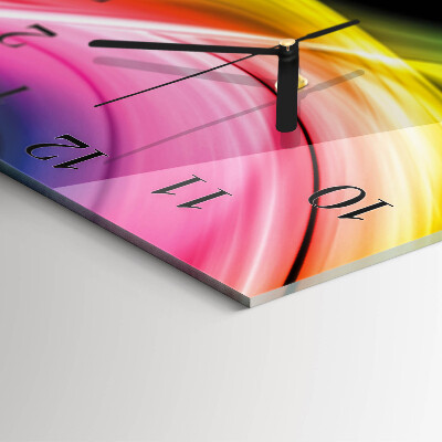 Square wall clock Abstract Lines