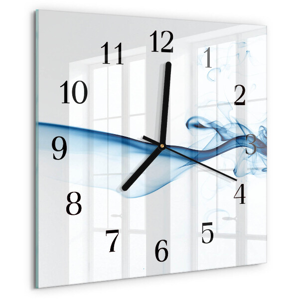 Square wall clock Abstract Smoke