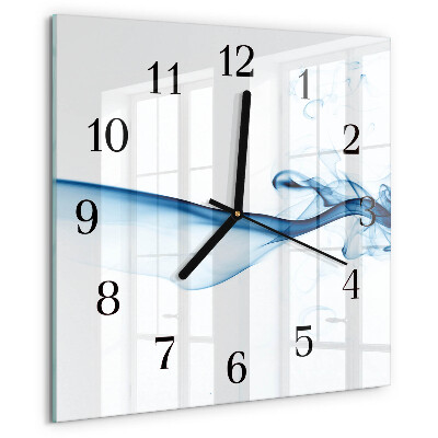 Square wall clock Abstract Smoke