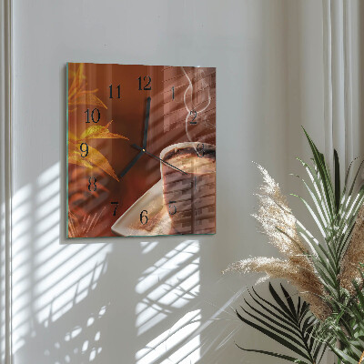 Square wall clock Coffee