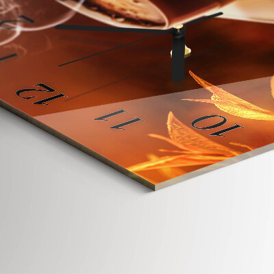 Square wall clock Coffee