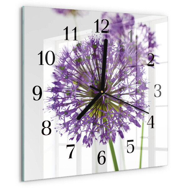Square wall clock Flower