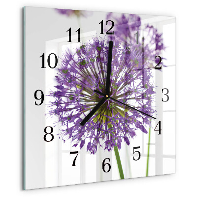 Square wall clock Flower