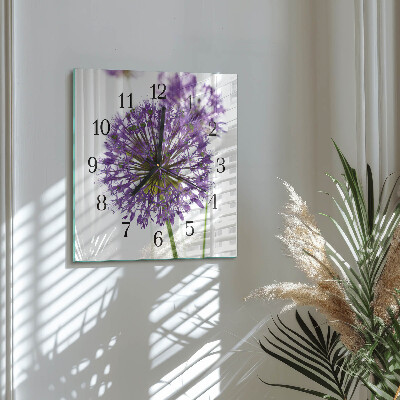 Square wall clock Flower