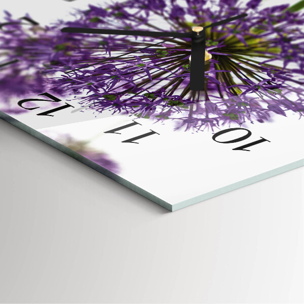 Square wall clock Flower