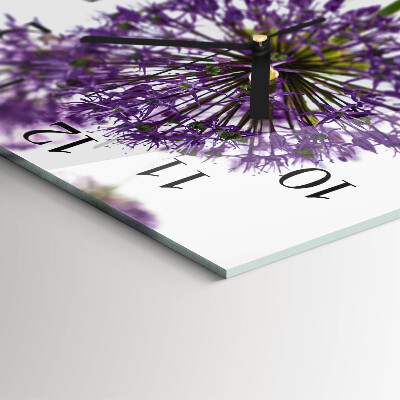 Square wall clock Flower