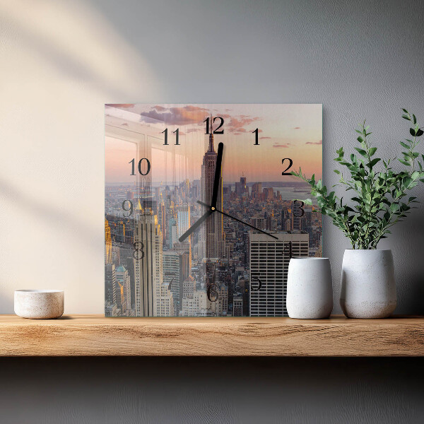 Square wall clock Horizon