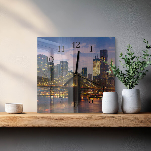 Square wall clock Horizontal Bridge