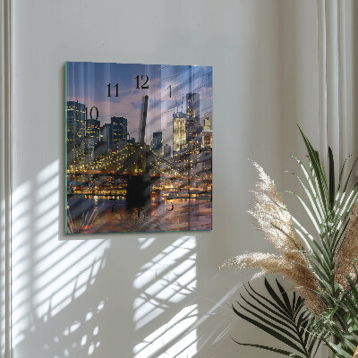 Square wall clock Horizontal Bridge