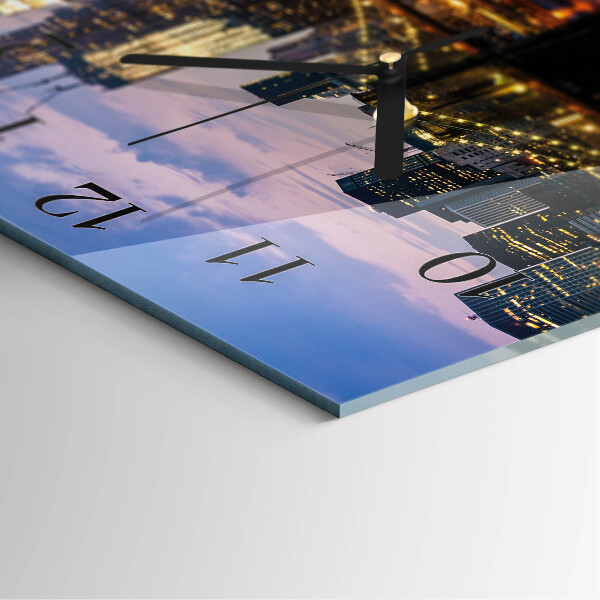 Square wall clock Horizontal Bridge