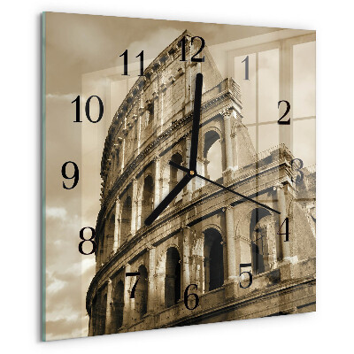 Square wall clock Sepia Colosseum