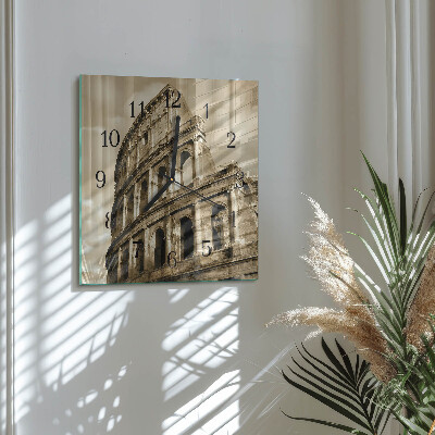 Square wall clock Sepia Colosseum