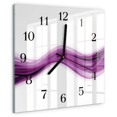 Square wall clock Abstract Lines